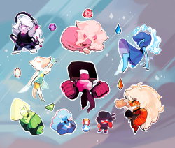 p-kom:i posted the crystal gem stickers i