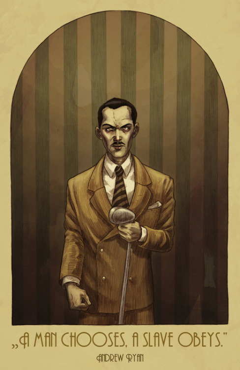bioshock2k:Close up  of the BioShock characters poster by Mad Little Clown.