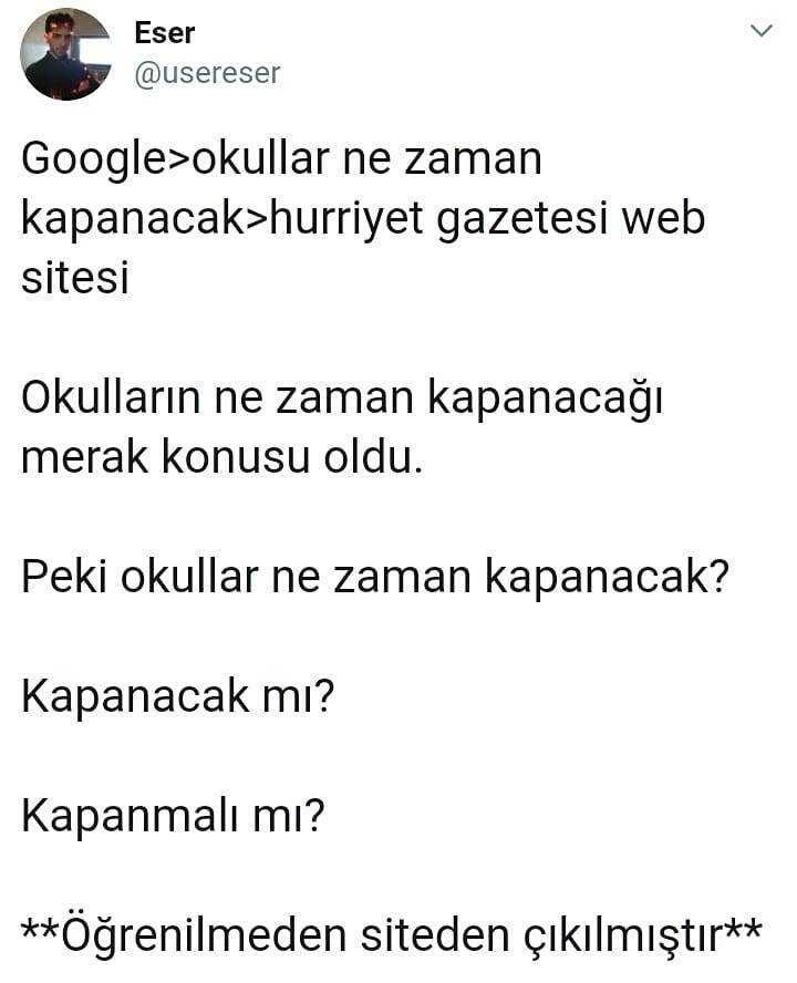 Google>okullar ne zaman...