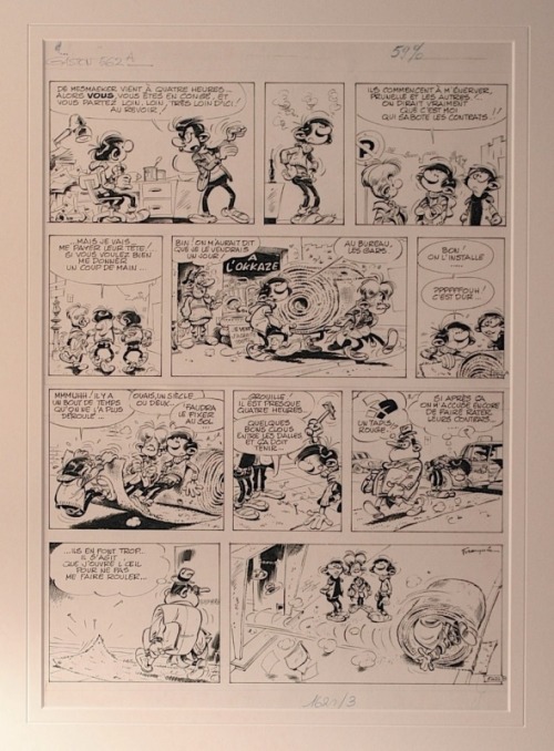 Franquin - Gaston Lagaffe - Gag nº 562 par André Franquin - oeuvre originale Ce n'est pa