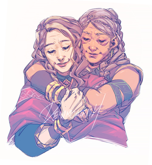  Retired queens of Brigid  Procreate practice but feelings.