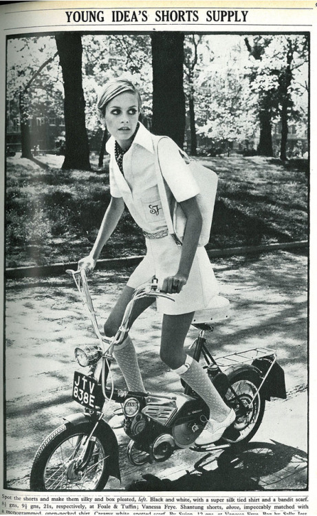 Vanessa Frye  on a Raleigh Wisp- via Old Bike