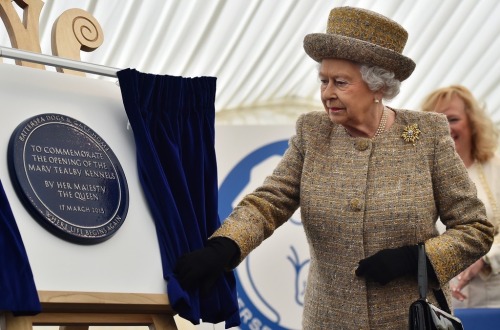 Queen Elizabeth II accompanied Prince Philip, Duke of Edinburgh attended the opening of the new Mary