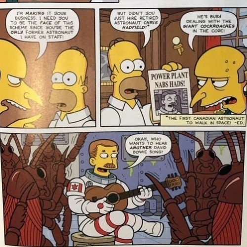 colchrishadfield:A surprise delight to be in @thesimpsons! (although with jaundice &amp; missing
