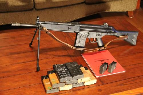 gunrunnerhell:  PTR-91 With original H&K 91’s being quite costly, the PTR-91 is a more budget friendly option. For the most part their near exact copies, though you’ll notice on some rifles the barrel is not profiled like an actual G3 or H&K
