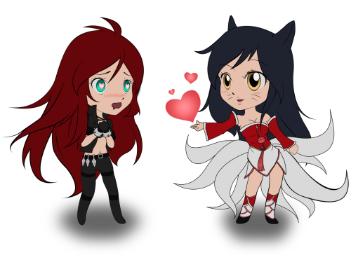 dwaixryz:  Kat and Ahri by ~sunnyrays