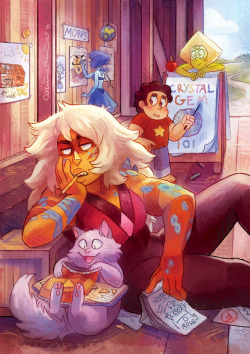 calonarang:  One of my entries for @tigerzine, which I am soooo happy is coming to fruition.  I can’t believe I made this piece two years ago!  When the last Jasper zine fell apart I didn’t want to share my pieces just in case another zine sprang