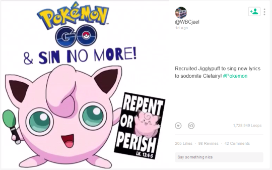 markdoesstuff:  babydreamgirl:  siderealsandman:  deadpoopy:  reactionaryhater:  dear-tumb1r:  Okay no you guys listen the fucking Westburo Baptist Church is training a goddamn Jigglypuff to take on the Leader of the Gym parked in their front yard, ran