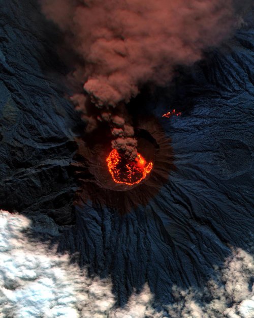 Raung Lava and ash billow out of Raung, one of the most active volcanoes on the island of Java in In