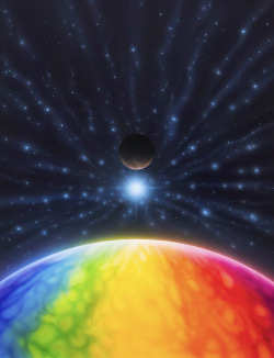 martinlkennedy: Rainbow Planet by Steinar Lund. Originally used for an album cover. More of Steinar’s original work for sale here 