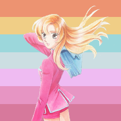 pridexicons:Bonus Strawberry Blonde Utena Lesbian Flag 