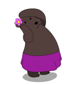 chuxwagon:  Had to update Lobito’s We Bare Bear design with a flower behind their ear because of COURSE there should be a flower there.    WAIT the reverse of wbb&hellip; IS BBW 0O0 