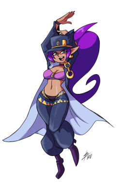 bigdeadalive:  A commission of Shantae wearing