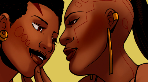 lgbtincomics:Ayo and Aneka in Black Panther: World of Wakanda #3
