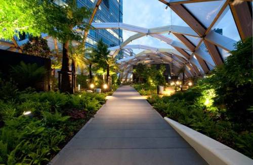 Foster + Partners with Gillespies Landscape Architects, Crossrail Station Roof Garden, London, Engla