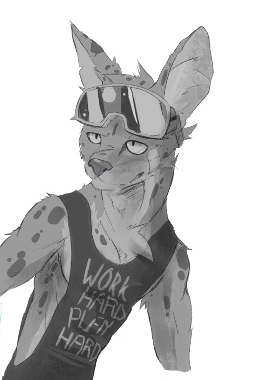 laskerthefox:Work hard. Play hard. - A piece of an OC Patch who is a serval who loves to hit the gym and work in the studio with electronics and synthesizers. 