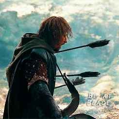 mastertook:   lotr meme- two deaths (&frac12;)→ Boromir    &ldquo;I would