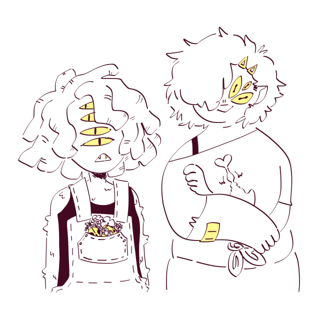 oh you know. just doodling ladies with regular eyes
