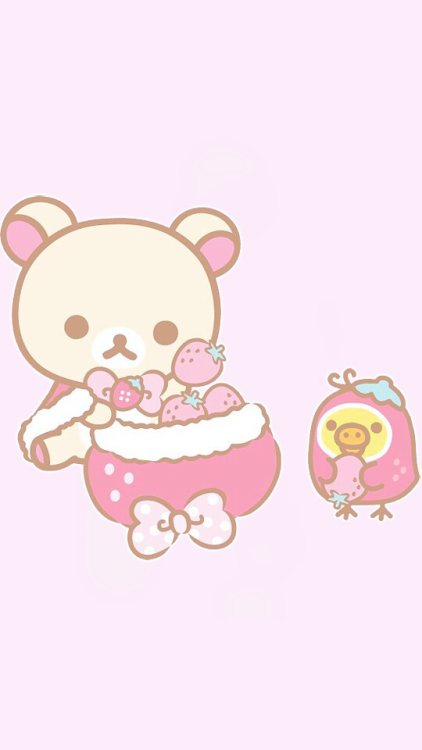 sweetmarshmallows:Korilakkuma strawberry theme wallpapers ♡