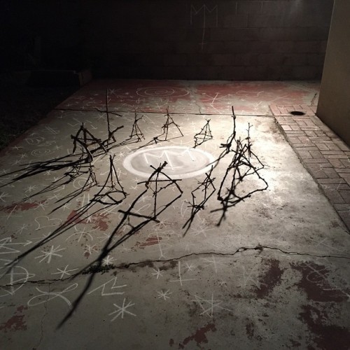 mascara-monsters:  Covered the back patio in sigils last night. #sigils #magik #magic #voodoo #occult