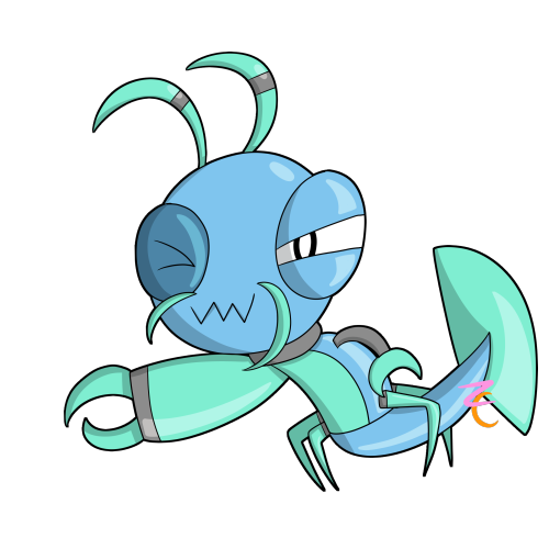 An OC for a Mixels contest, the theme is &ldquo;Water&rdquo;!Shrimpstol is a salty old Mixel