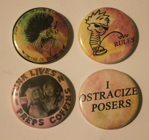 I MADE SOME PUNK BADGES TONIGHT, GET THESE PHAT ASS 2.25&quot; PUNK BADGES AND LET THE NORMAL&rsquo;