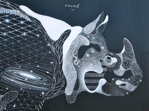 itscolossal:  Impermanent Animal Murals Drawn with Chalk and Oil Pastel by Philippe Baudelocque