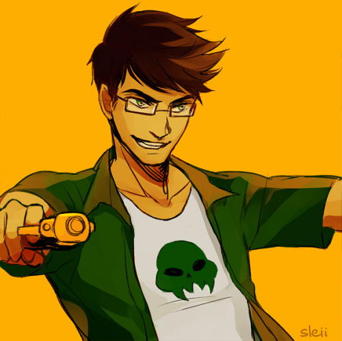 sleiin:     megidomachine asked you:      have you ever drawn jake :0?  my headcanon for Jake is pretty hard for me to draw (; u ; ) i guess you can tell i channel happyds’ style for him because hnnng    <3 !!