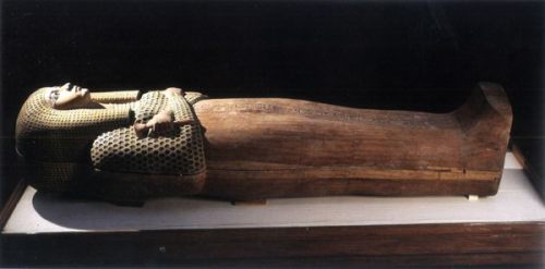 Anthropoid coffin of Ahmose Meritamun, wife of Amenhotep I
