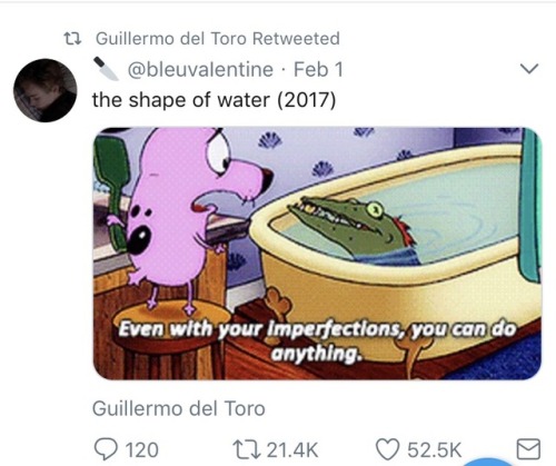 iwilleatyourenglish:some of guillermo del toro’s retweets are