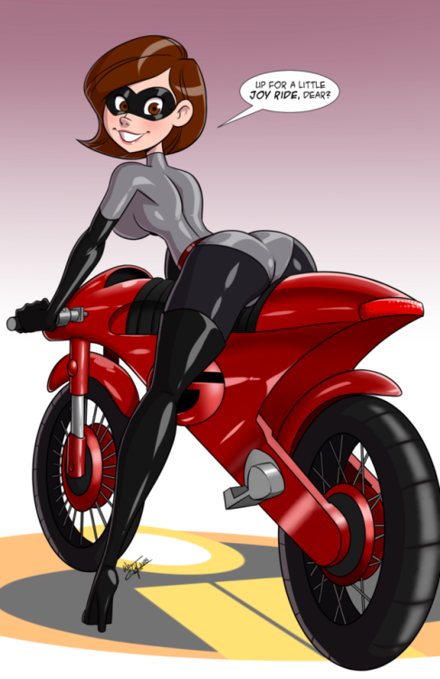 aeolus06:  Rear View  Elastigirl offers up a chance to ride her…brand new, bike!Happy Mother’s Day!