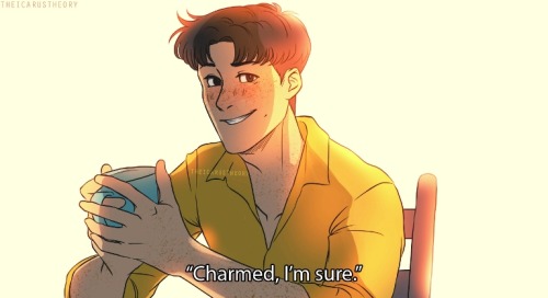Jeanbo: Daddy, do Mr. Napkinhead!!Jean: I don’t think Marco wants to see that, kiddo. Marco: What’s Mr. Napkinhead?–From the Holiday AU because this movie has always had a special place in my heart (especially now that i incorporated my fav