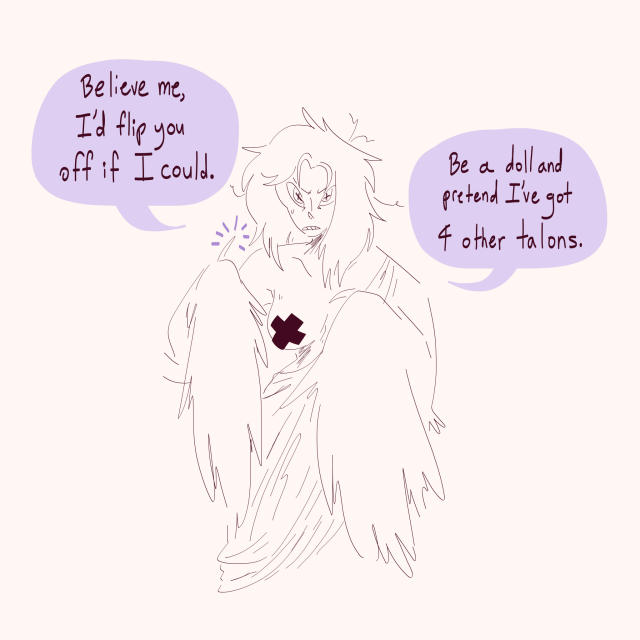 late night harpy doodle to de-stress a bit