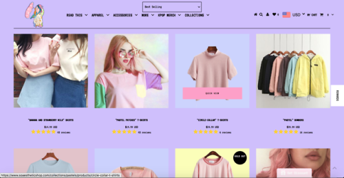 If you’re looking for new clothes, I really love soaestheticshop, especially for their pastel collec