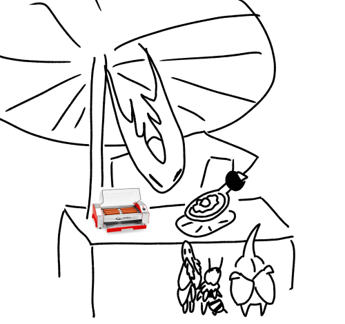 Bug Fables/hollwo Knight Crossover Where Holly Leaves To Bugaria To Become A Food Cart Owner.
