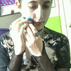 gothtistic-stims:For the person who wanted to see the spiky tangle in action! [Description: 5 gifs o