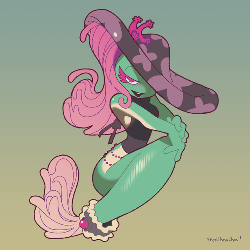 New monster girl, Cnidaria!Her tentacles can deliver a ferocious shock so she likes to stay behind a