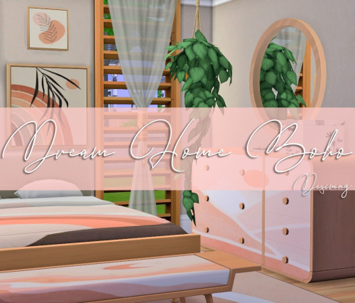 - Dream Home Boho -This set comes with 7 recolored items from the Dream Home Decorator game pack, wh