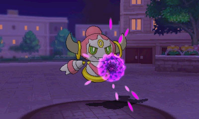 pokemon-global-academy:   Hoopa  Hoopa is a Mythical Pokémon in the world of Pokémon Omega Ruby and Pokémon Alpha Sapphire that cannot be encountered through regular gameplay! The Pokémon is recognizable by its two horns and the golden ring that