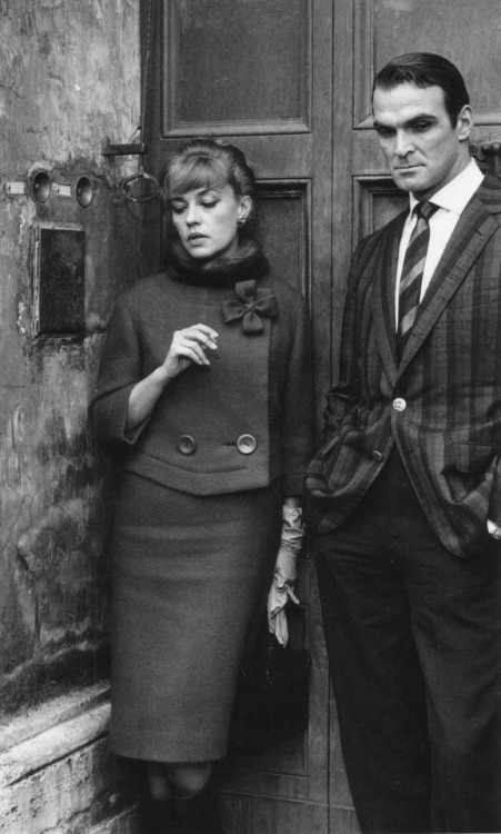 the queen herself Jeanne Moreau with Stanley Baker in the Joseph Losey film Eva (1962)