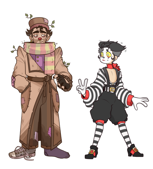 deweyart:ufuugf heres part 1 of me trying to draw every single one of my clown ocs!