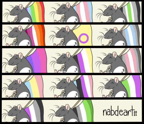 nabdeart:More pride rats!! I’ve made more pride rats for my shop! When making my heart rat pride des