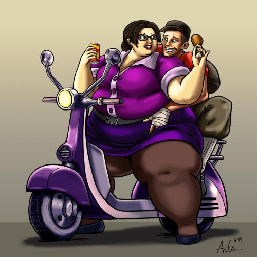 Plump Miss Pauling (and Scout) from Team Fortress 2
