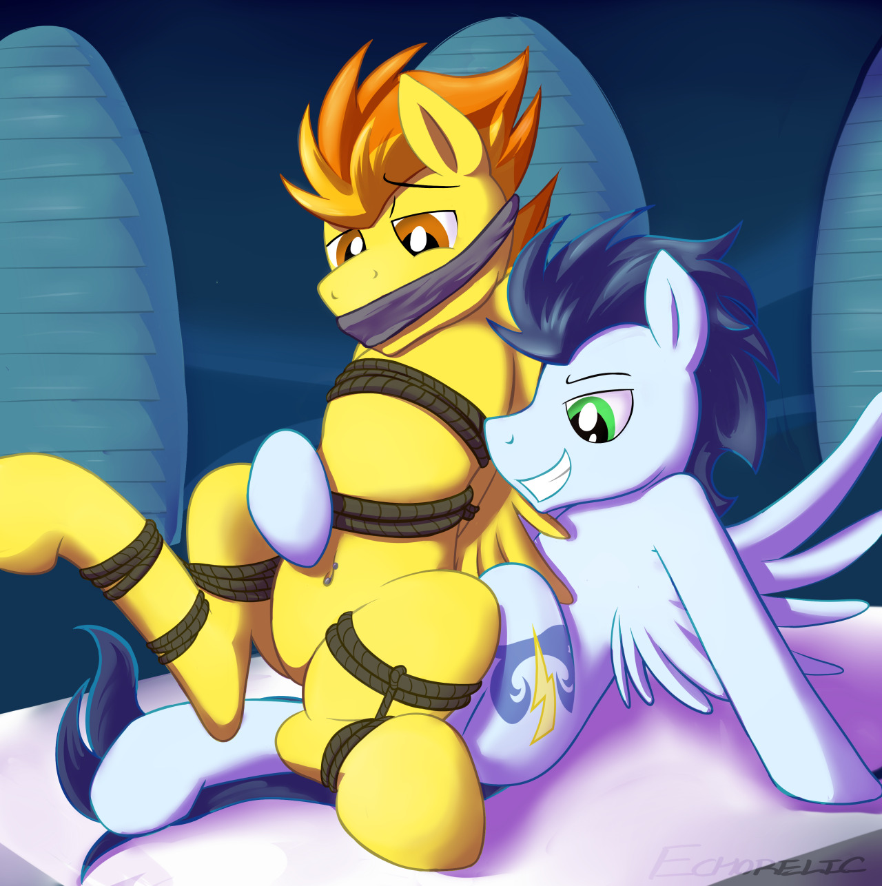 mylittlebbuttons:  The fourth installment to the Soarin’s Stallion Buttons commission