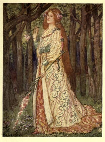 starrydiadems:  Paintings of Keats’ poems by W. J. Neatby, from A Day With John Keats by