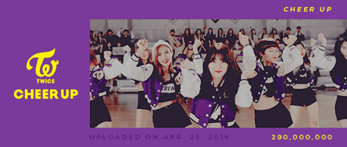 twicetho:In celebration of TT reaching 400M views and LIKEY reaching 300M views, here’s an update on