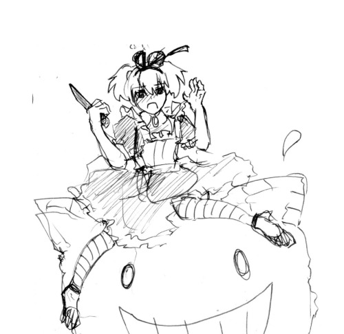 Nagisa in Wonderlandjust some pen scribbles of this wonderland version. The caterpillar should 