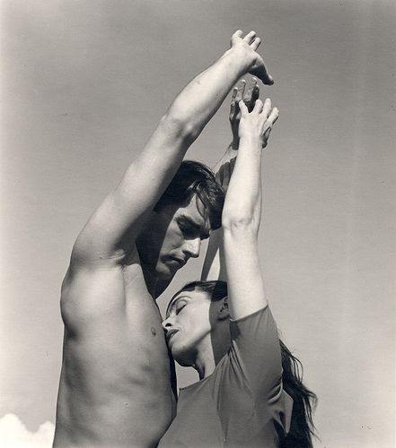 bighardssun:  Martha Graham and Erick Hawkins at Bennington College, by Barbara Morgan,