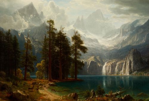 Albert Bierstadt Day:Sierra Nevada, Albert Bierstadt, ca. 1871