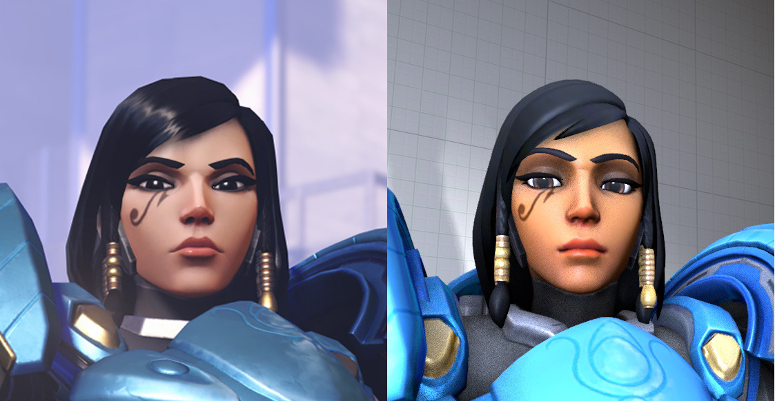 A very rough overlap of the SFM model and the ingame one to showcase the differencesAnimated